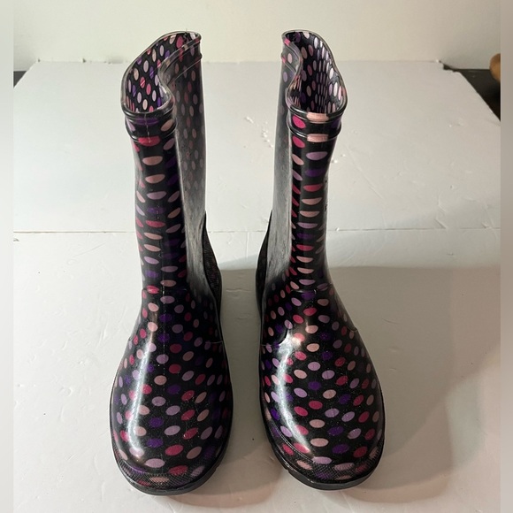 Kids’ Multicolor Polka Dot Rain Boots - Size 5 - Picture 1 of 7